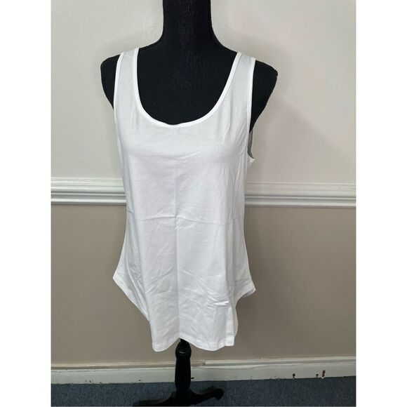 NWT OMSJ White Sleeveless Tank Top Size Large - Picture 1 of 7